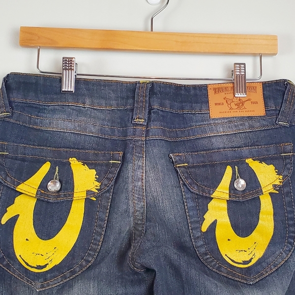 True Religion Painted Straight Jeans Size 28 - Picture 6 of 9